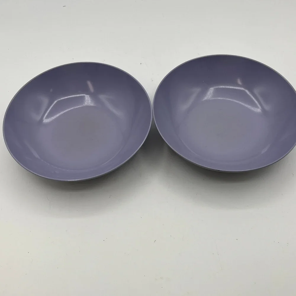Vtg. Royalon Melmac Lavender Purple 7pc‎ Set 1 Divided 4 Berry 4 Cereal  Bowls